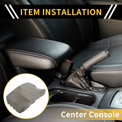 Console Pad Cover for Nissan Titan (2004–2014) Microfiber Leather Grey