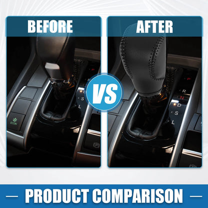 Gear Shift Lever Cover for Honda Civic (2022–2023) Black Faux Leather