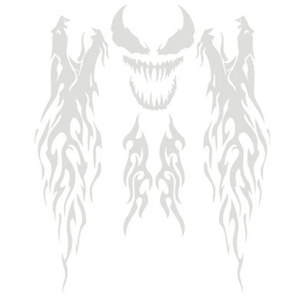 Multicolor Motorcycle Fire Flame Decals for Universal Fit (No Year Specified)