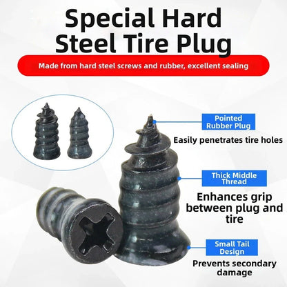 100PCS Tire Repair Nails Kit for Car Motorcycle Truck ATV Rubber Tire Repair