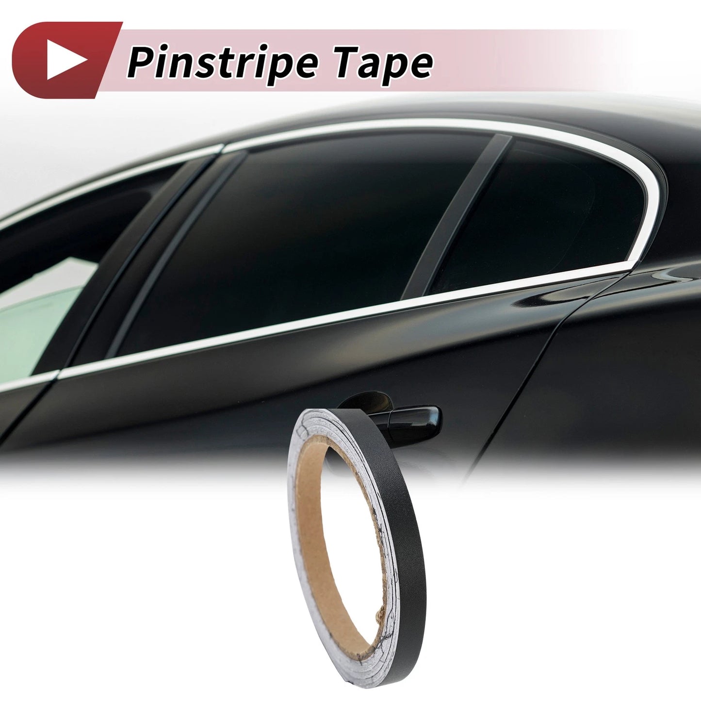 Pinstripe Tape 10mm x 10m for Car Motorcycle Boat Matte Black