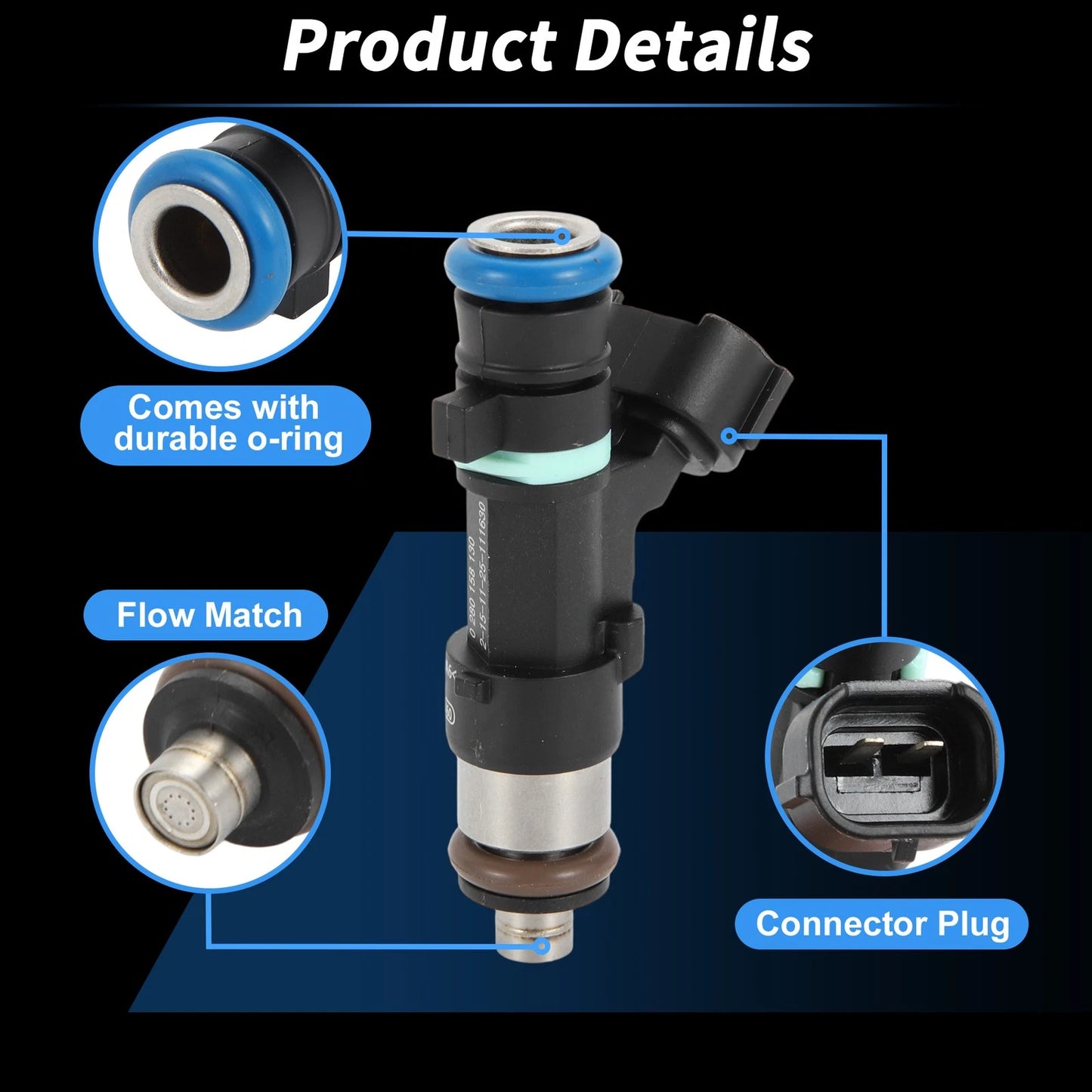 1 Pc Fuel Injector No.FJ1020/16600JA000 for Nissan Altima 2.5L L4 (2007–2013)