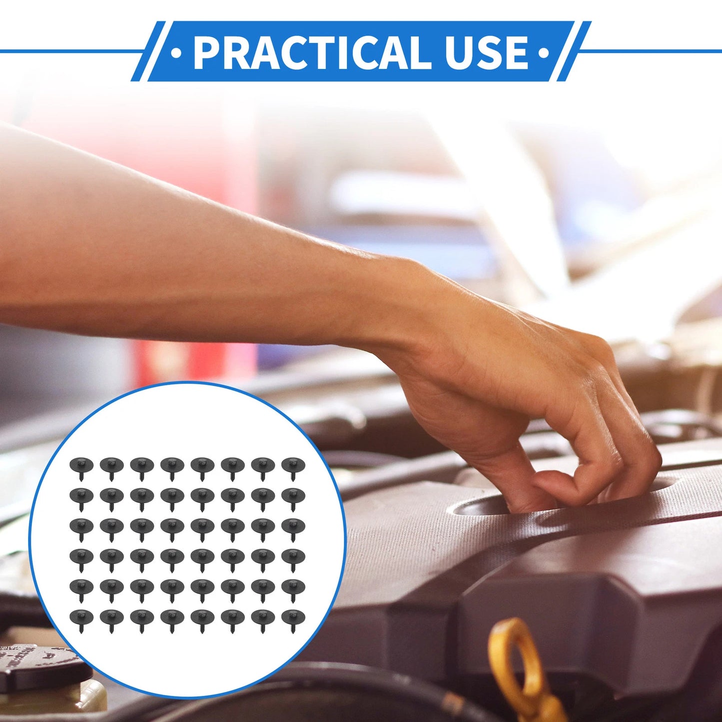 50 Pcs Fender Liner Splash Shield Bumper Cover Screw for Mercedes-Benz A220 (2019–2023)