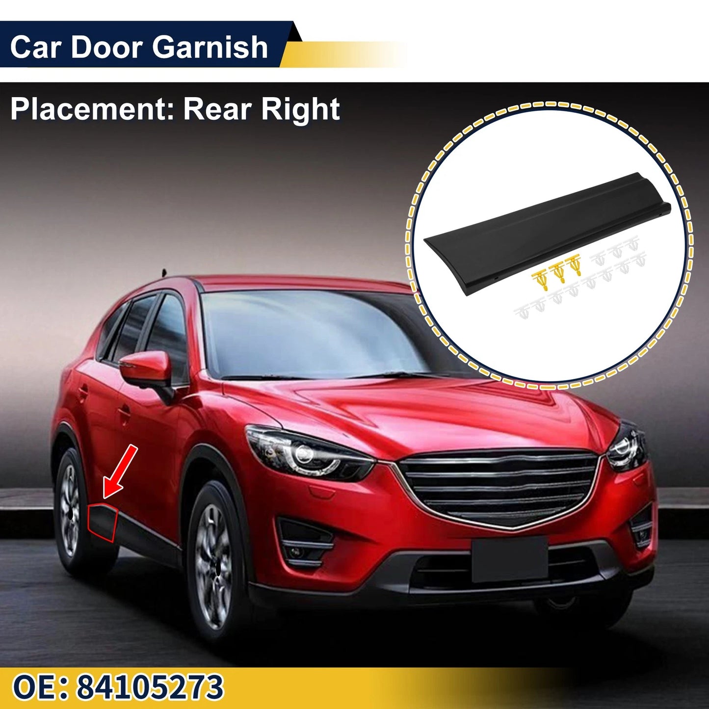 Door Side Lower Trim Garnish No. 84105273 for Chevrolet Equinox (2018–2023)