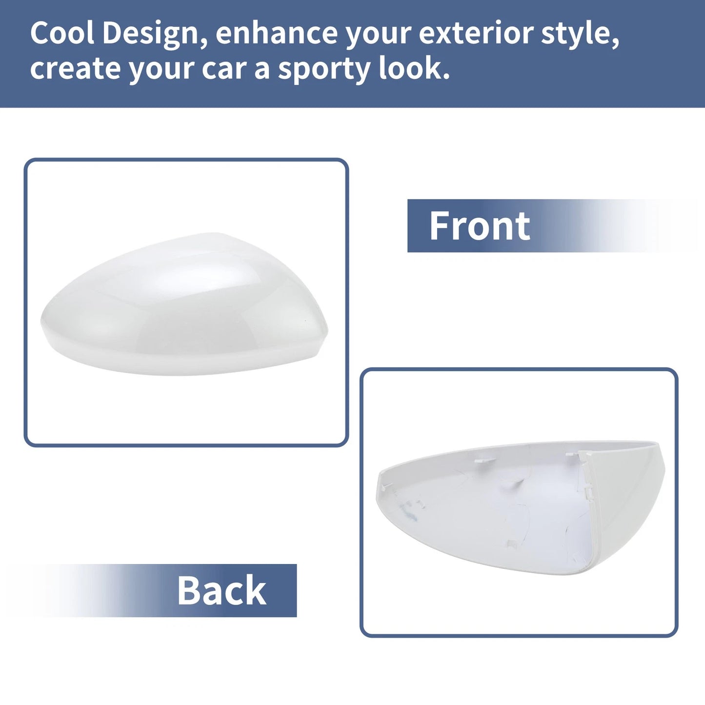 Right Side Mirror Cover Cap for Nissan Altima (2019–2024) - White