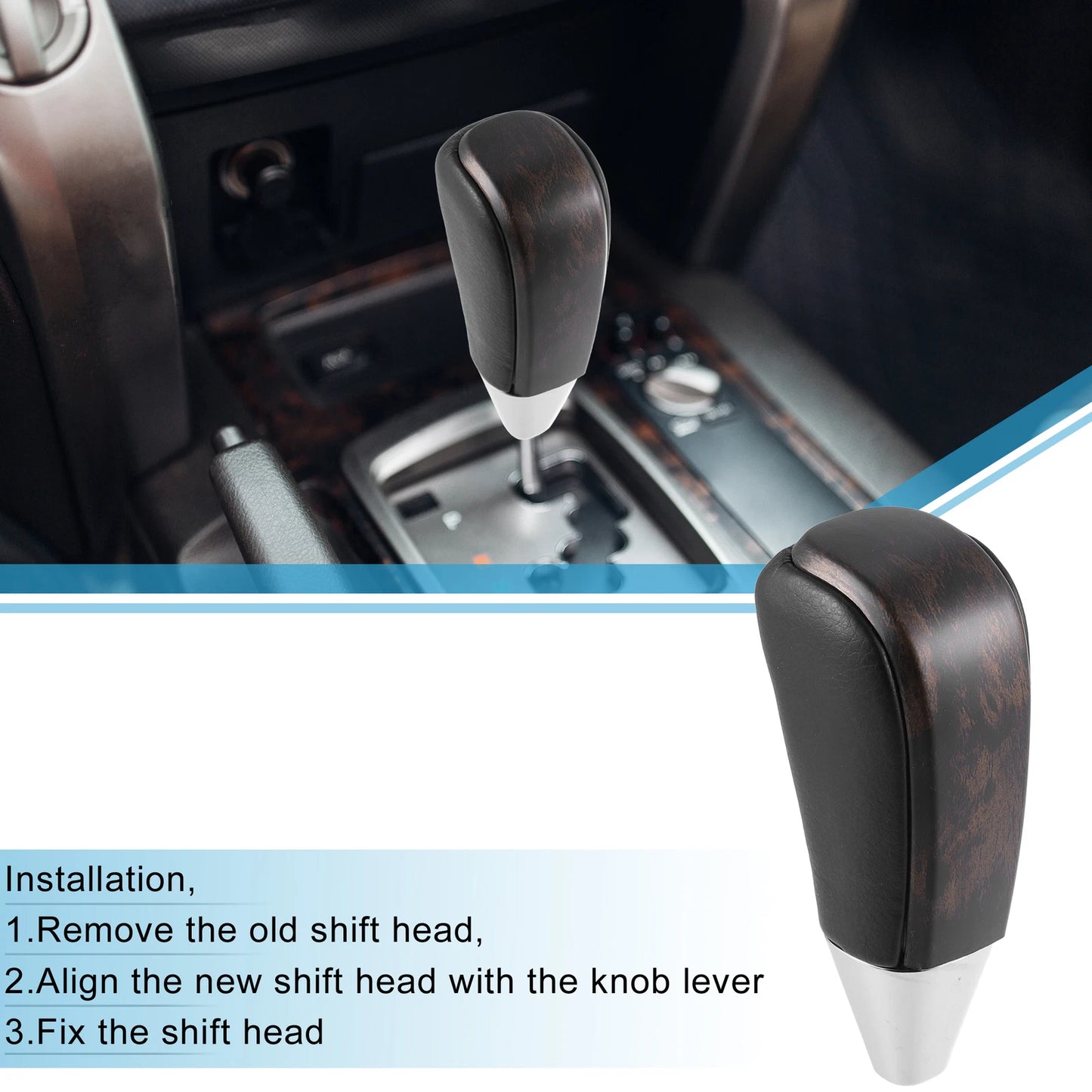 Gear Shift Knob for Toyota Land Cruiser (2026–2021) Gold Tone Black