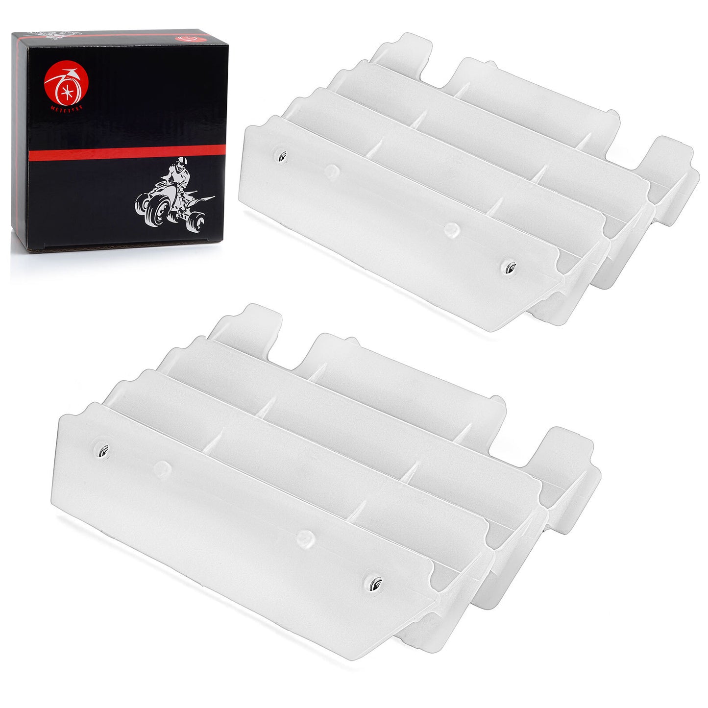 Set of 2 Radiator Covers for Kawasaki KX125 KX250 (1997–2005) White
