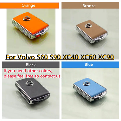 Blue Leather Key Remote Case Fob Shell Cover for Volvo S60 XC60 XC90