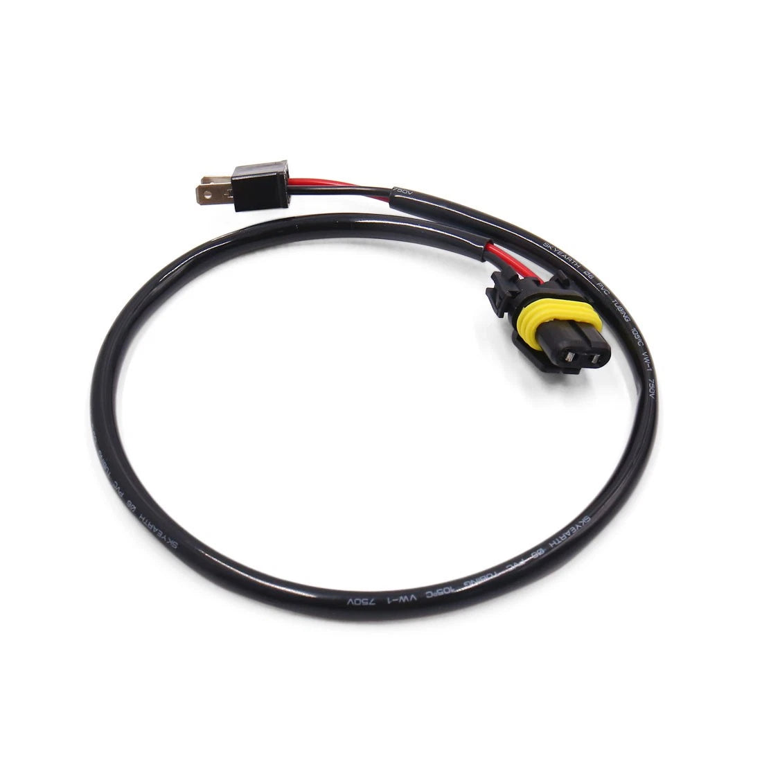 2Pcs H7 Male to 9006 Female Headlight Wiring Harness Cable