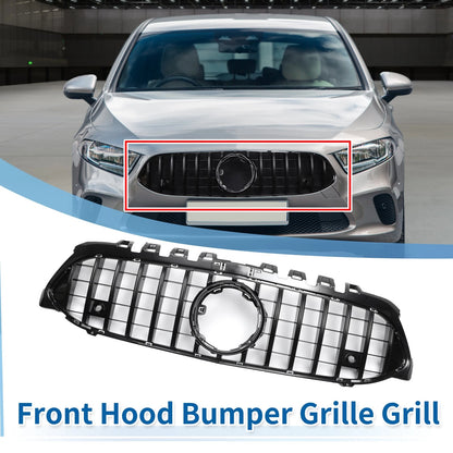 Front Upper Bumper Grille for Mercedes-Benz (without Hole, Black)