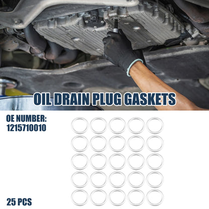25pcs Oil Drain Plug Gaskets 18mm ID No.1215710010 for Scion FR-S (2013–2016)