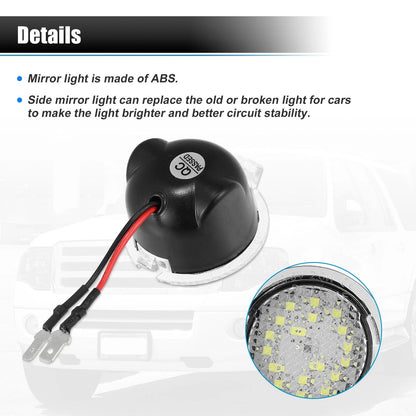 2X Side Mirror Light for Ford F150 Explorer (2000–2003) 3F1Z13B375AA White