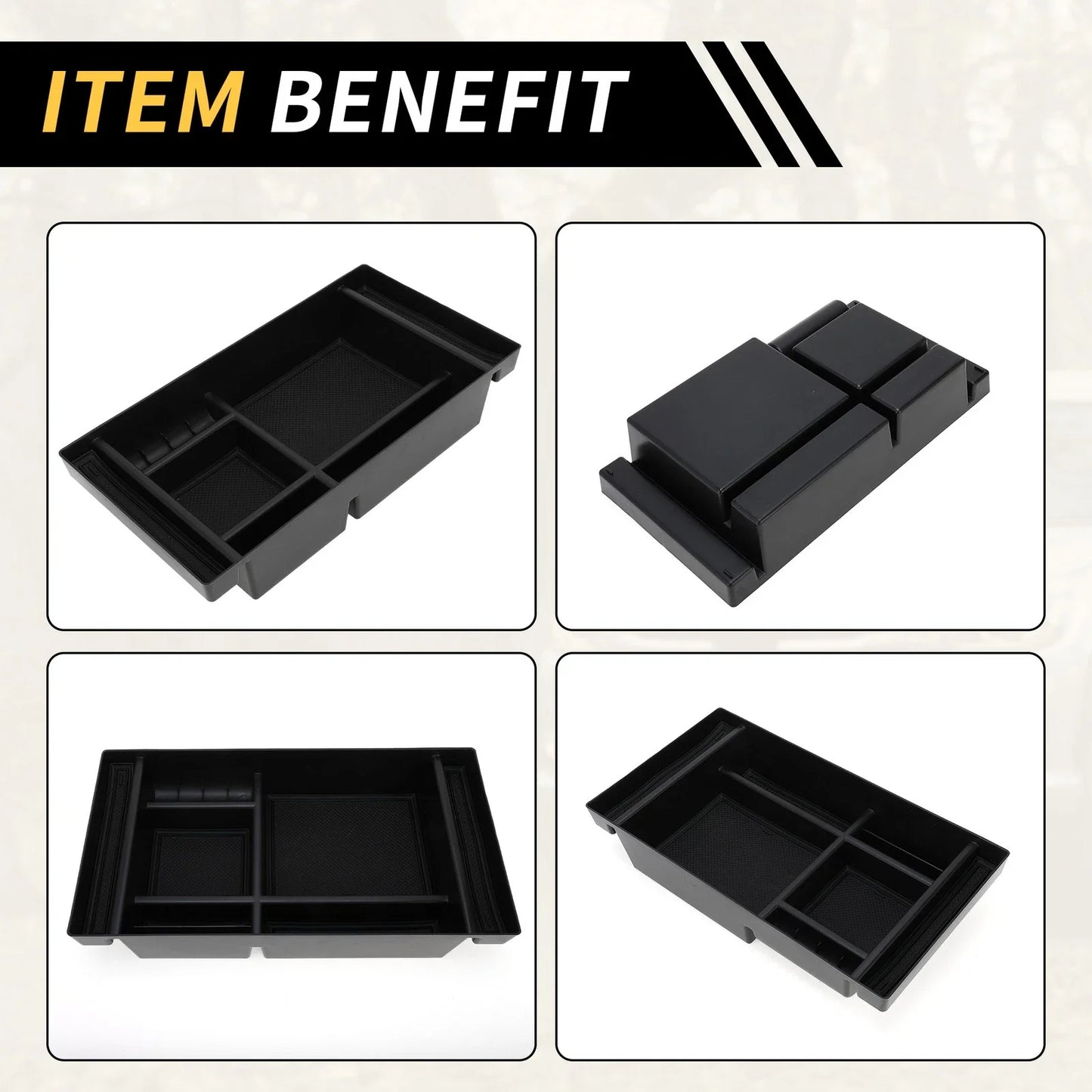 Full Center Console Organizer Tray for Chevy Silverado & GMC Sierra (2014-2023)