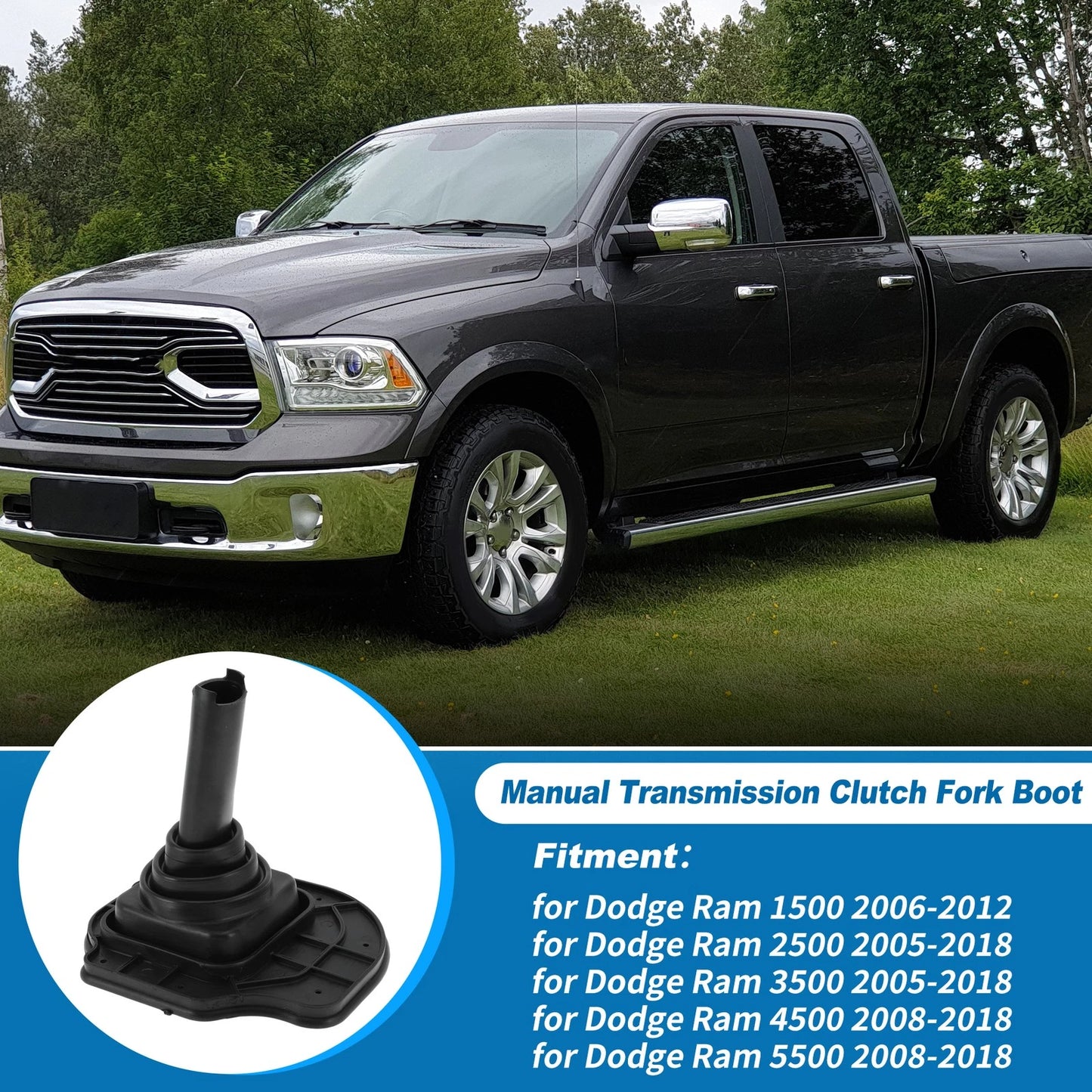Gear Shifter Lever Lower Boot for Dodge Ram 1500 2500 3500 (No. 55366707AC)