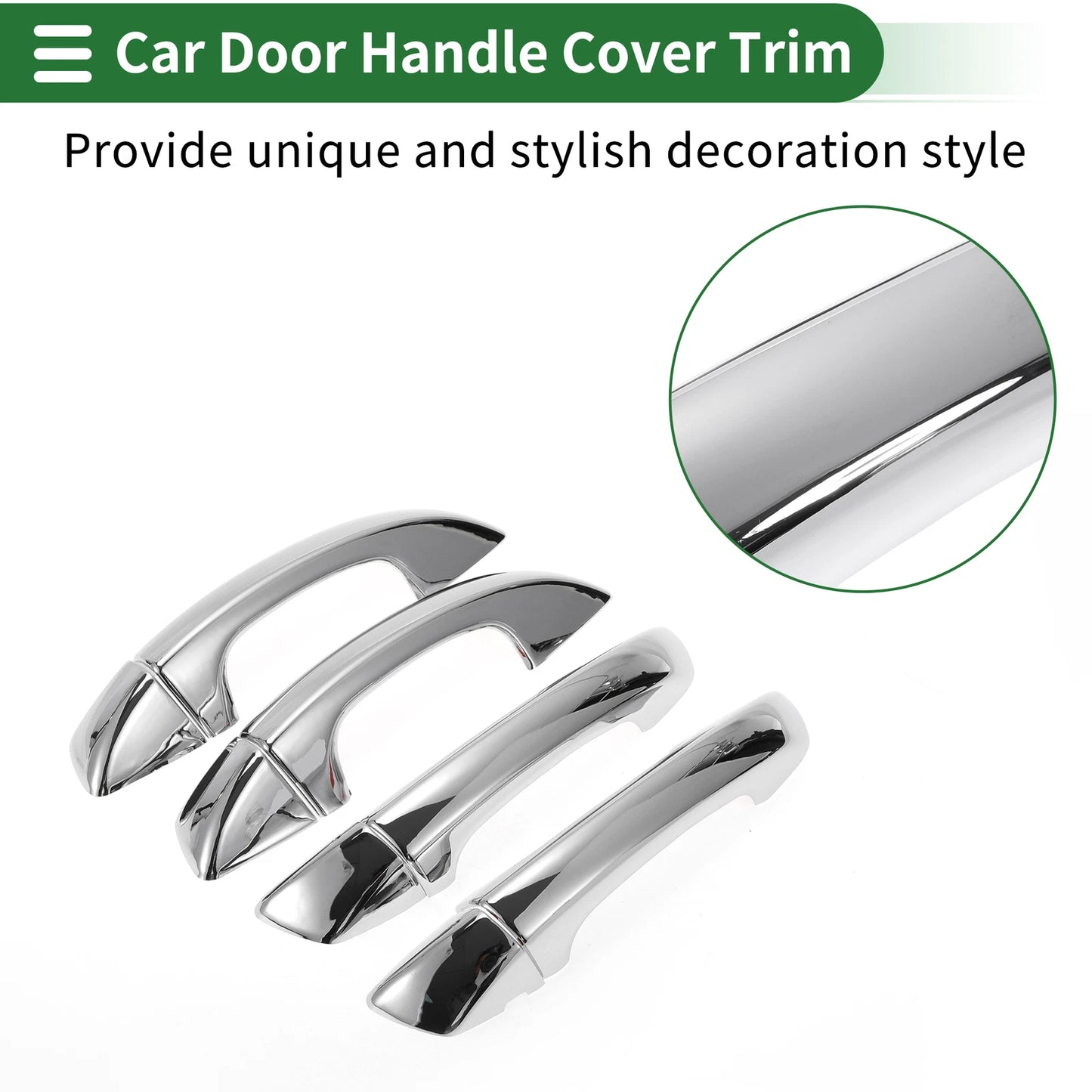 Car Door Handle Cover Trim for VW Golf MK6 (2009–2012) Silver Tone