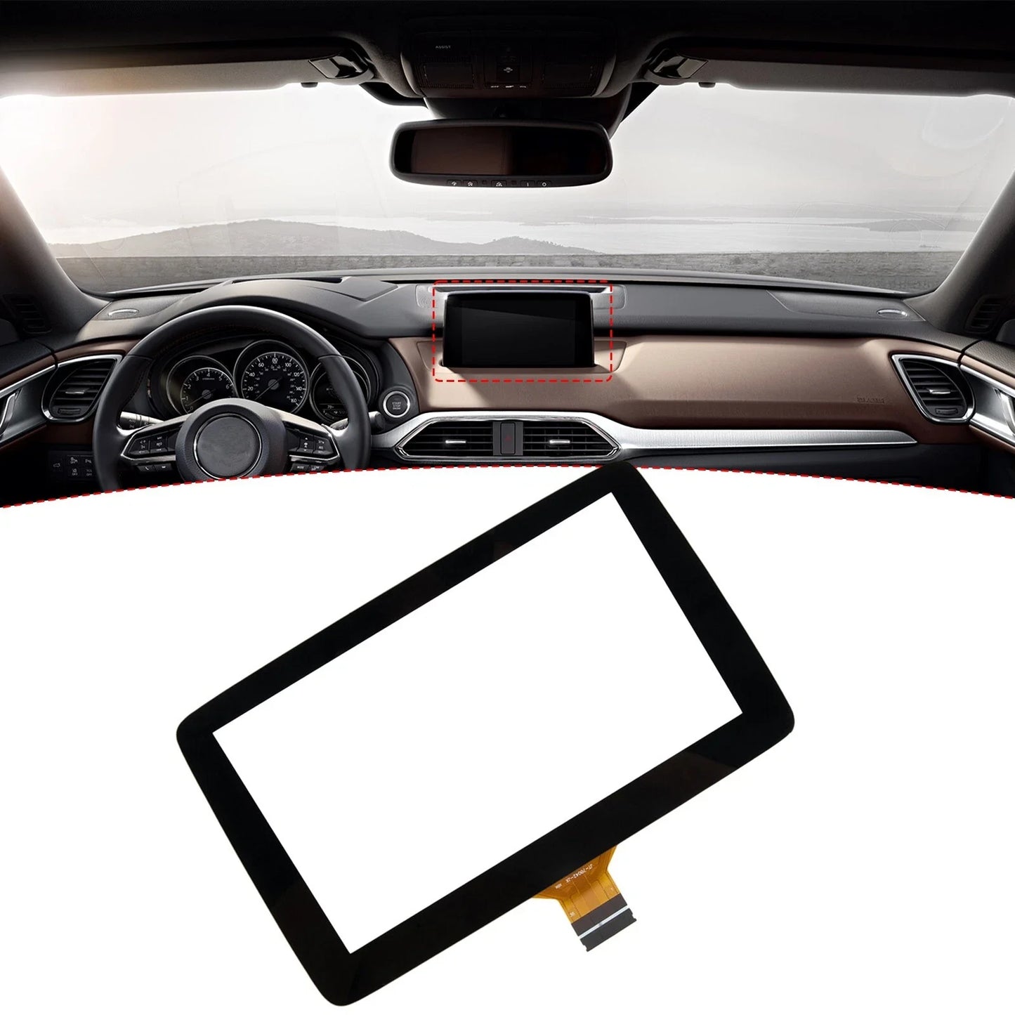Information Display Touch Screen Glass for Mazda 3 (2014–2016)