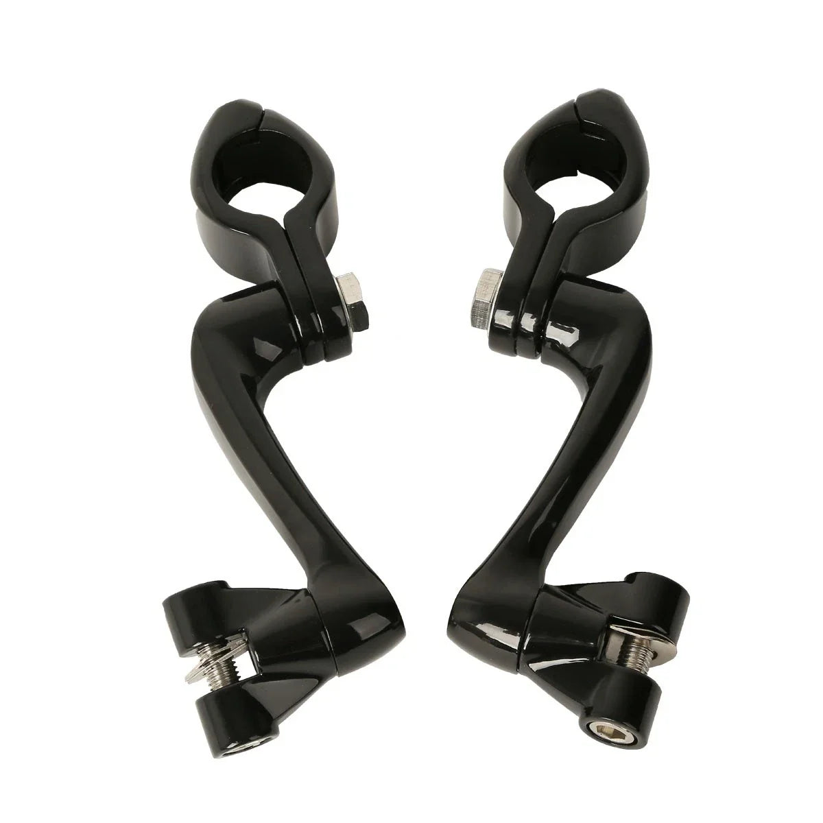 Adjustable 1.25" Highway Foot Peg Mounts for Harley Engine Guards