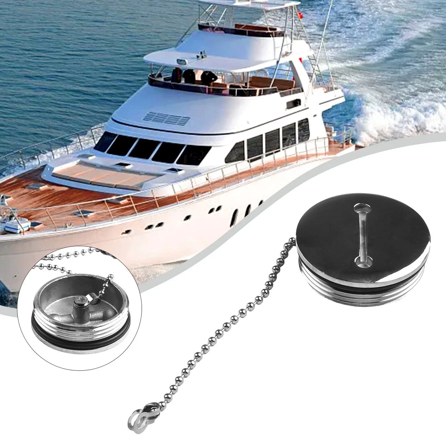 Deck Fill Cap Cabin Hardware 316 Stainless Steel Boat Parts