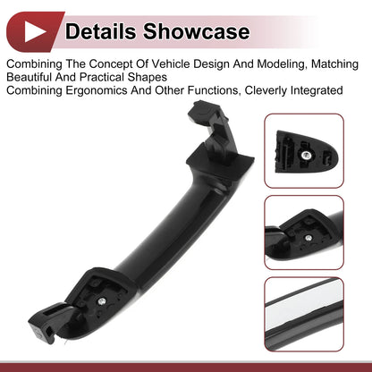 Car Door Handles Grip for Hyundai Santa Fe (2013–2018) No. 836522B000 Black Silver