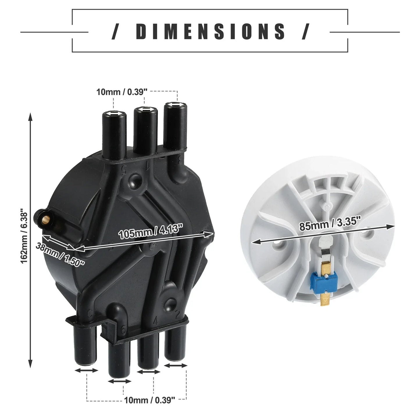 Brass Terminals Distributor Cap & Rotor Kit for Chevrolet