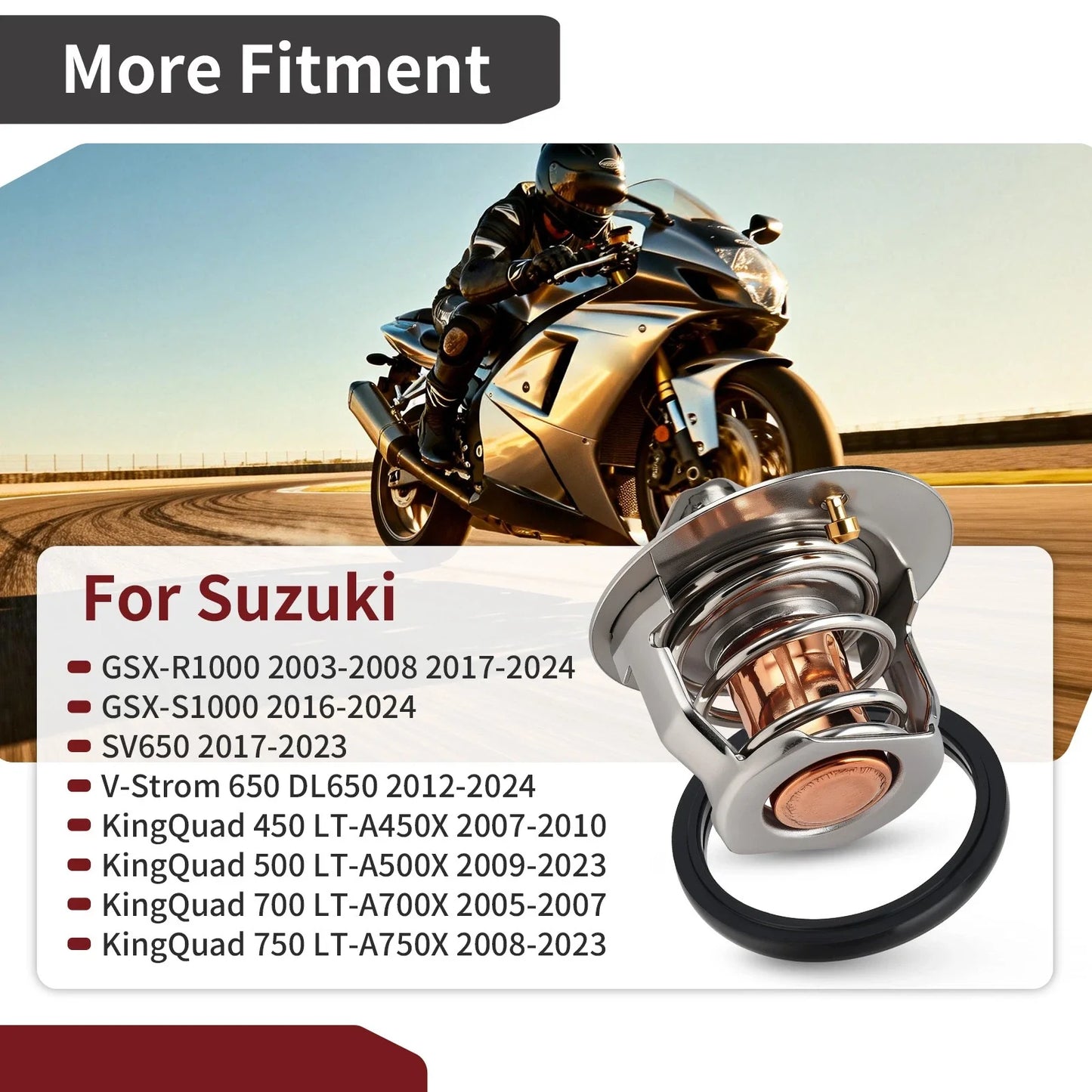 Thermostat W/O-Ring 2 x for Suzuki SV650 (2017–2023)