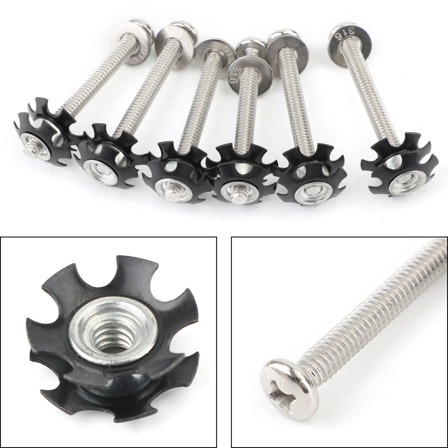 6PCS Stainless RV Ladder Repair Kit for Motorhome/Trailer