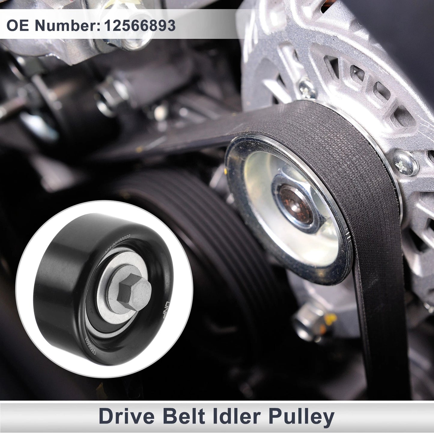 Drive Belt Idler Pulley for Cadillac STS (2008–2011) No. 12566893