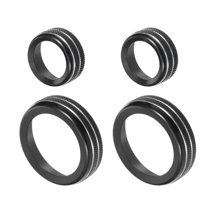 4 x Air Conditioner Volume Tune Knob Decor Rings for Chevy Corvette (2014-2019)