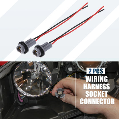 Set of 2 T15 Wire Harness Socket Pigtail Adapter for LED Turn Signal Lights