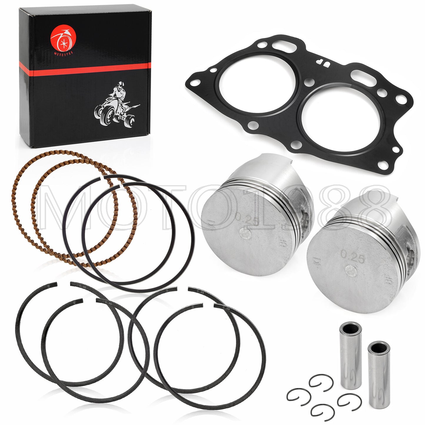 0.25mm Oversize Piston Ring for EZGO Golf Cart Robin 295cc (1991–2008)