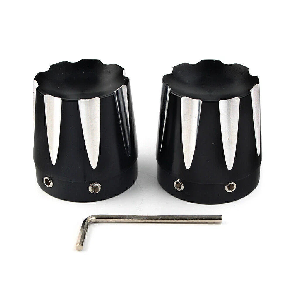 Front Axle Nut Covers for Harley Dyna, Fatboy, Electra, Street Glide, Road King (2006-2023)