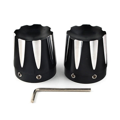 Front Axle Nut Covers for Harley Dyna, Fatboy, Electra, Street Glide, Road King (2006-2023)