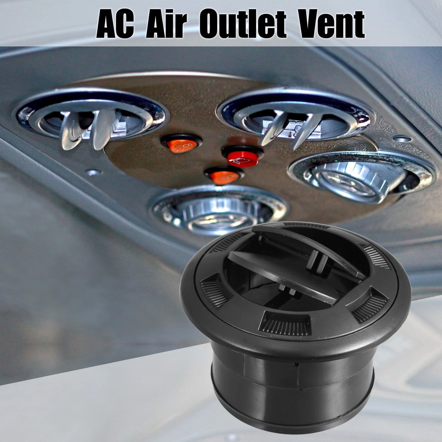 Set of 4 72mm Round AC Air Outlet Vent Louvers for RV Boat Yacht