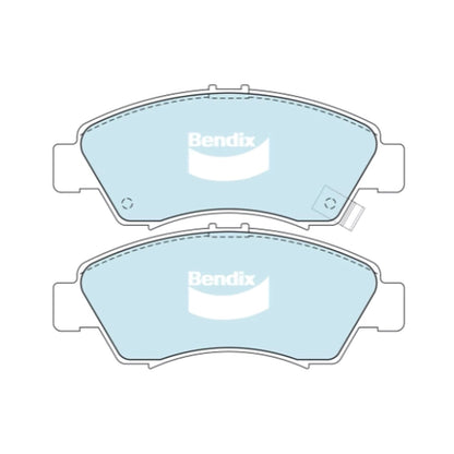 Set of 4 Bendix Front Disc Brake Pads for Honda Civic (1991–1995)