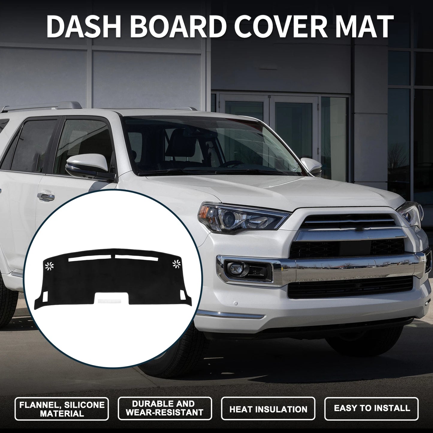 Dashboard Cover Mat for Nissan Moco MG33S (2012–2018) Black Sun Protector