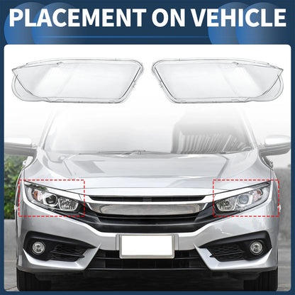 Pair Headlight Lens Covers for Volkswagen Passat B5.5 (2001–2005)