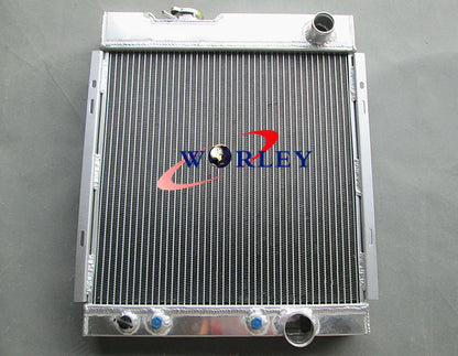 56mm Aluminum Radiator & 16" Fan for Ford Mustang V8 289 302 (1964-1966)