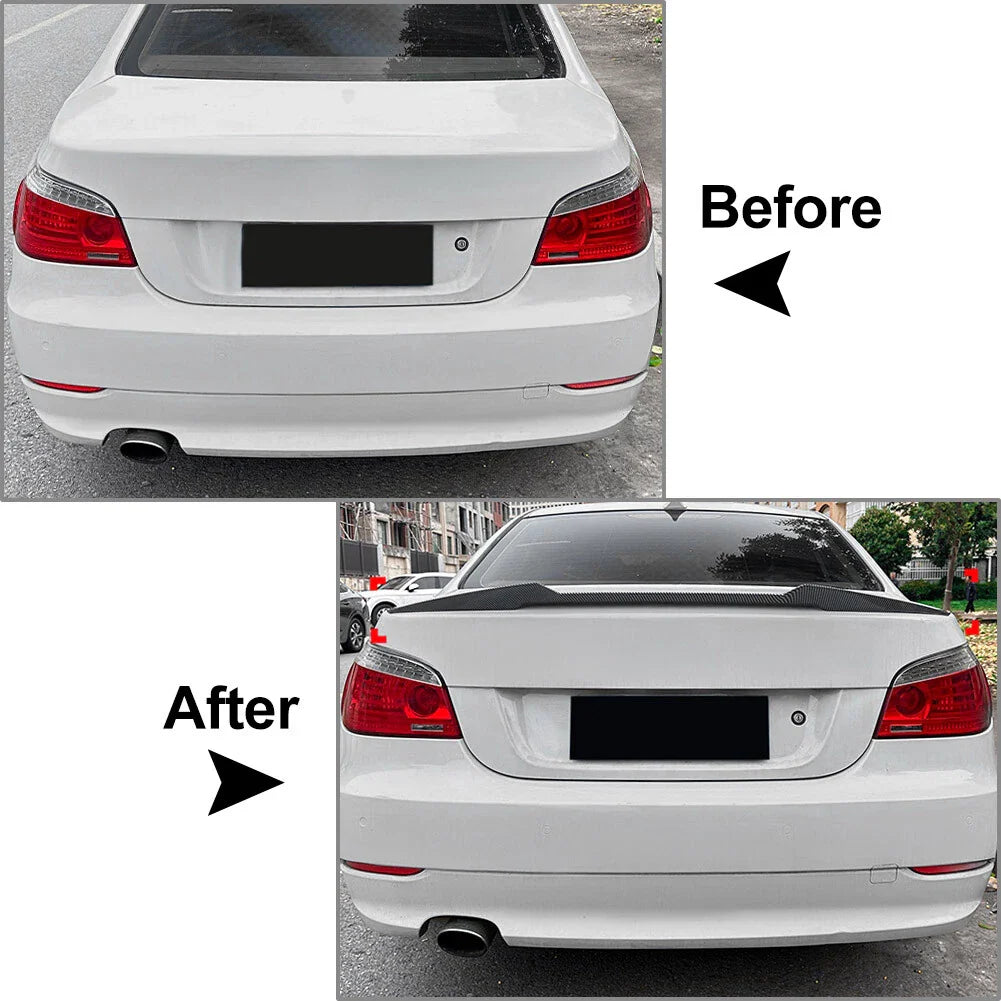 Carbon Look Rear Trunk Spoiler Wing Lip for BMW 5 Series E60 (2004-2010)