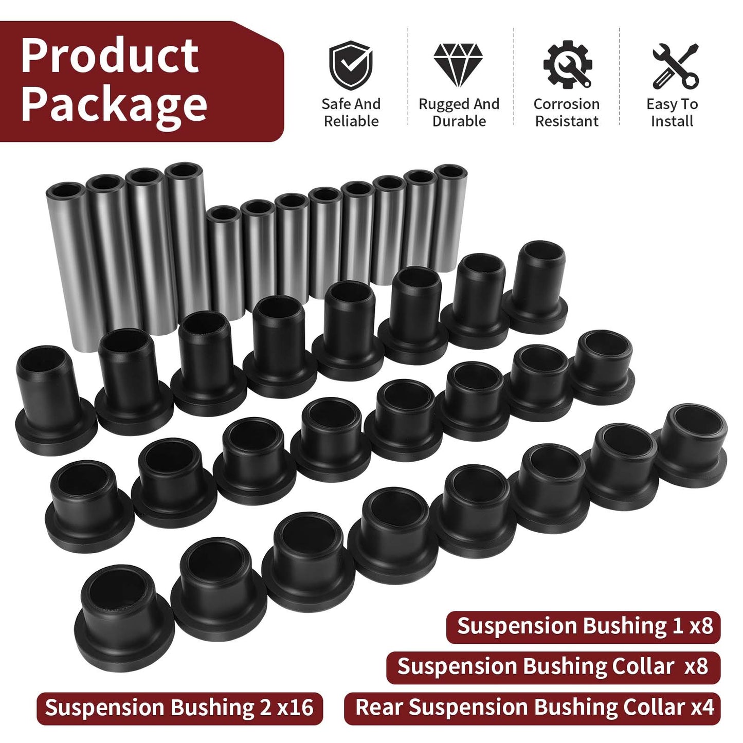 Rear A-Arm Bushings for Arctic Cat Prowler (400–1000)