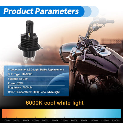 H4/9003 LED Light Bulbs for Auto (7000lm, 6000K Cold White)