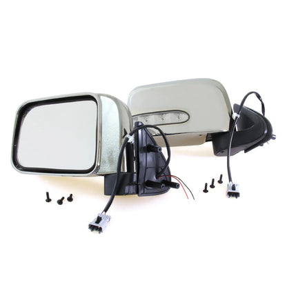 Chrome Electric Mirror with LED for Nissan D22 Hardbody Frontier Navara (1997–2004)