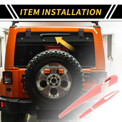 Set of 2 Rear Window Wiper Arm Blades Cover for Jeep Wrangler JL JLU (2018–2024)