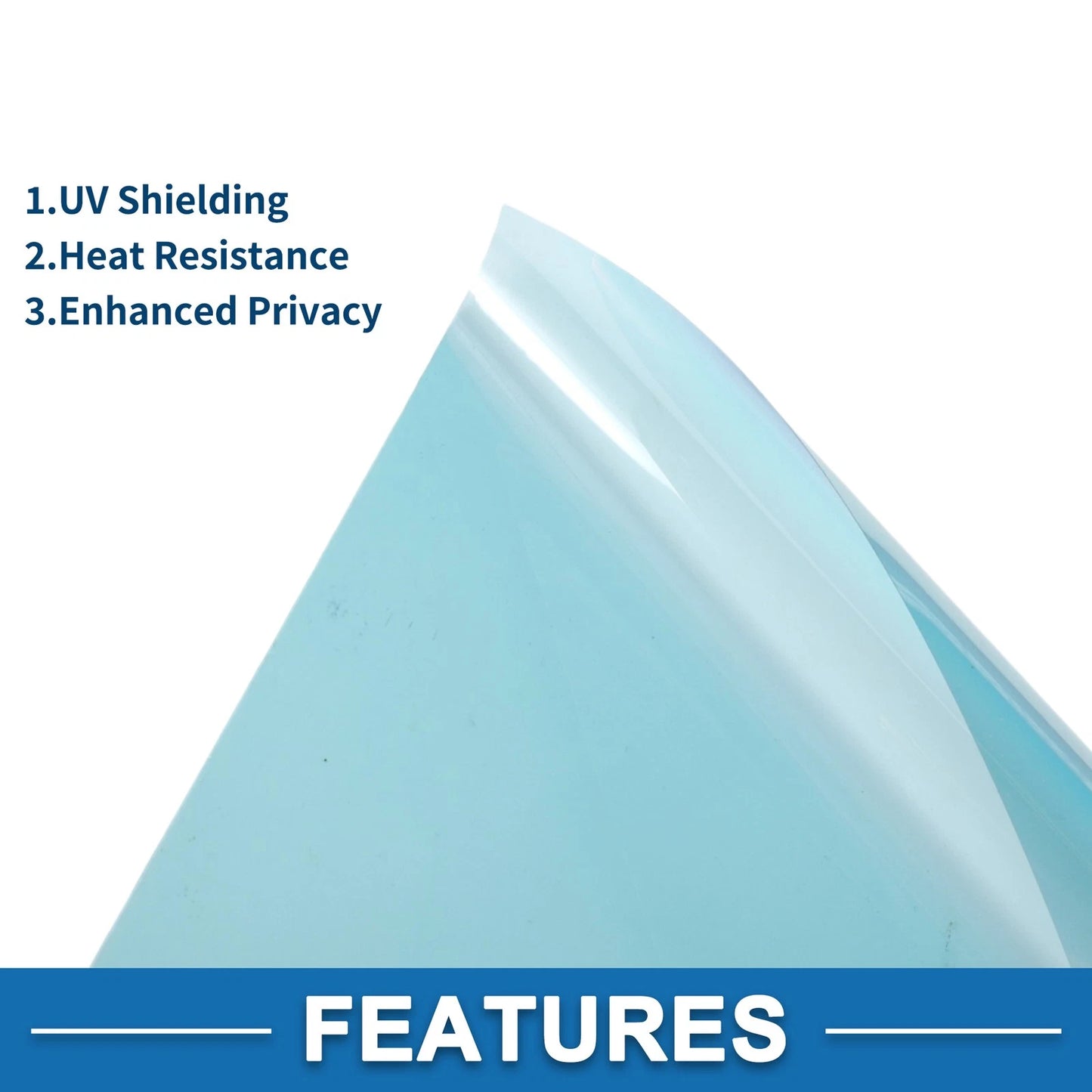 Car Window Tint Film Light Blue VLT 75% IRR 91% UVR 99.5% (9.84 ft x 19.69 in)