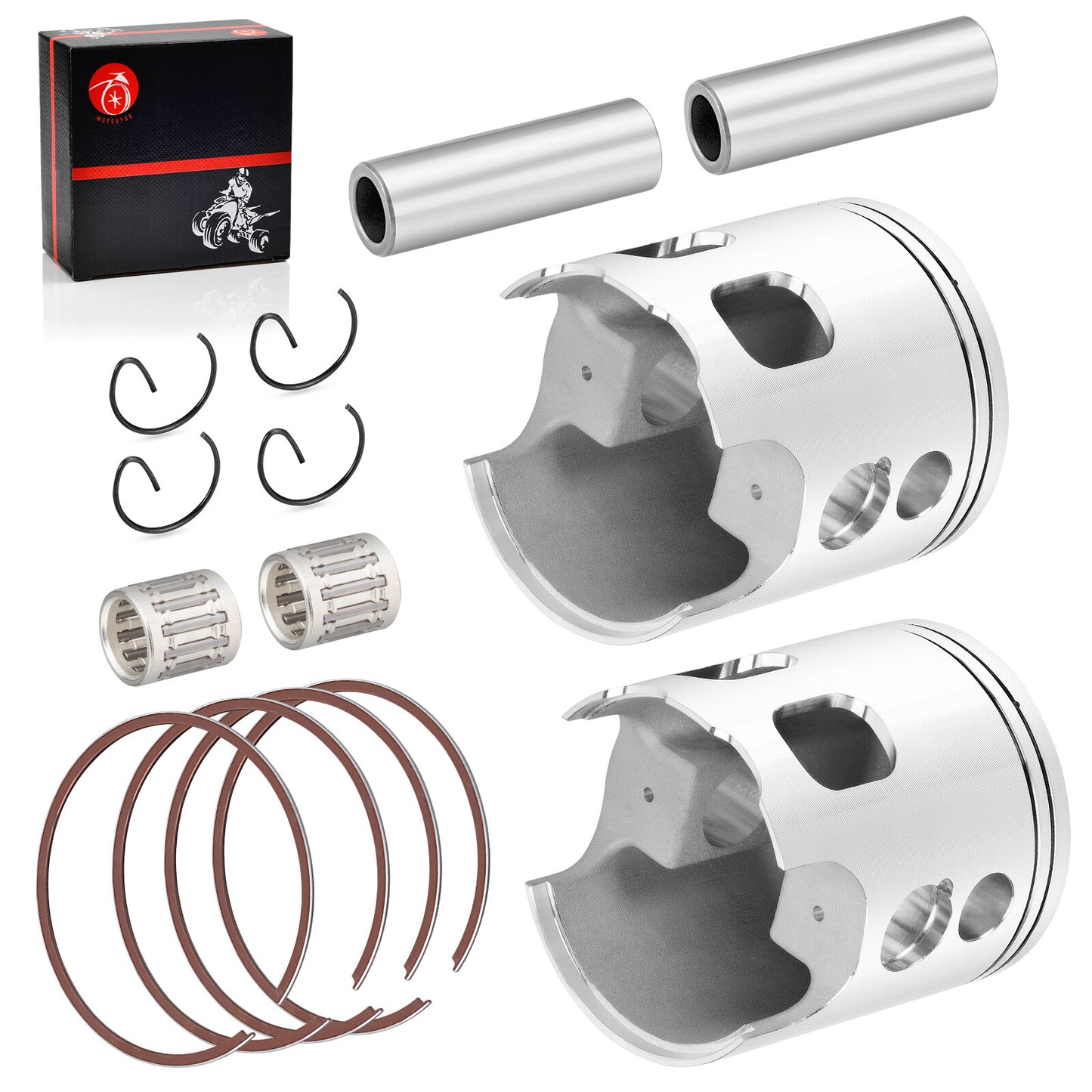 Set of 2 Forged Pistons & Ring Bearing Kit for Banshee 350 (1987–2006)
