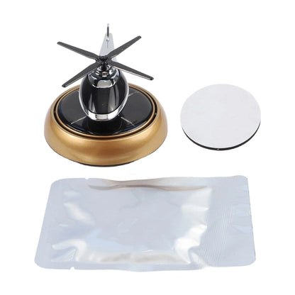 Rotating Airplane Ornament Car Air Purifier Diffuser with Solar Panel
