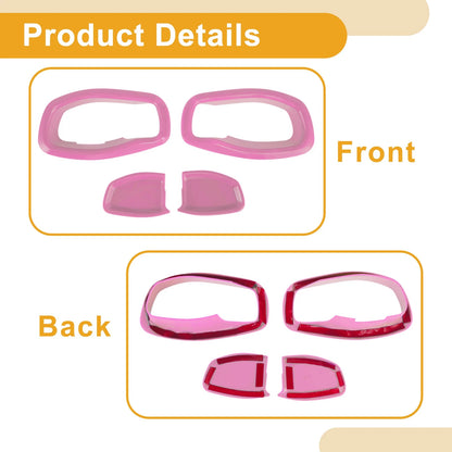 Set of 4 Pink ABS Interior Door Handle Bowl Cover Trim for Jeep Renegade (2015–2023)