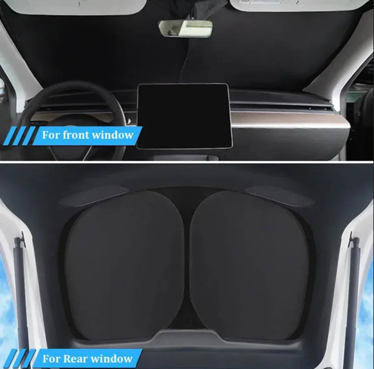 8 x Windshield Side Window Privacy Camping Blind Sunshade for Tesla Model S