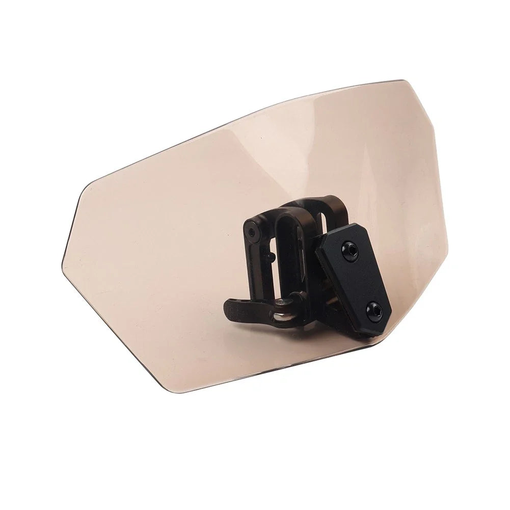 Universal Adjustable Clip-On Windshield Air Deflector - Smoke & Black