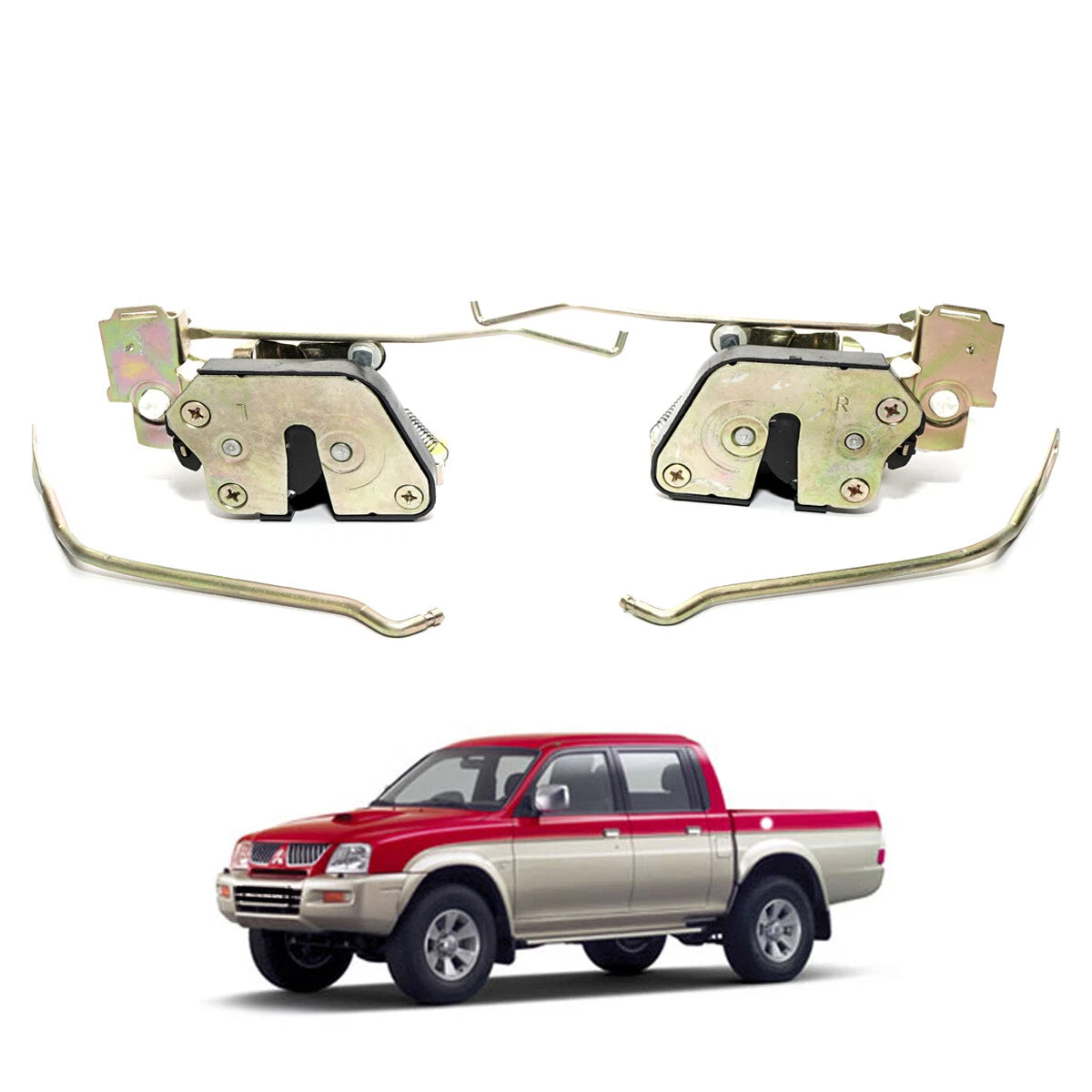 Front Door Lock Latch x2 for Mitsubishi Triton L200 Strada 1996-2006