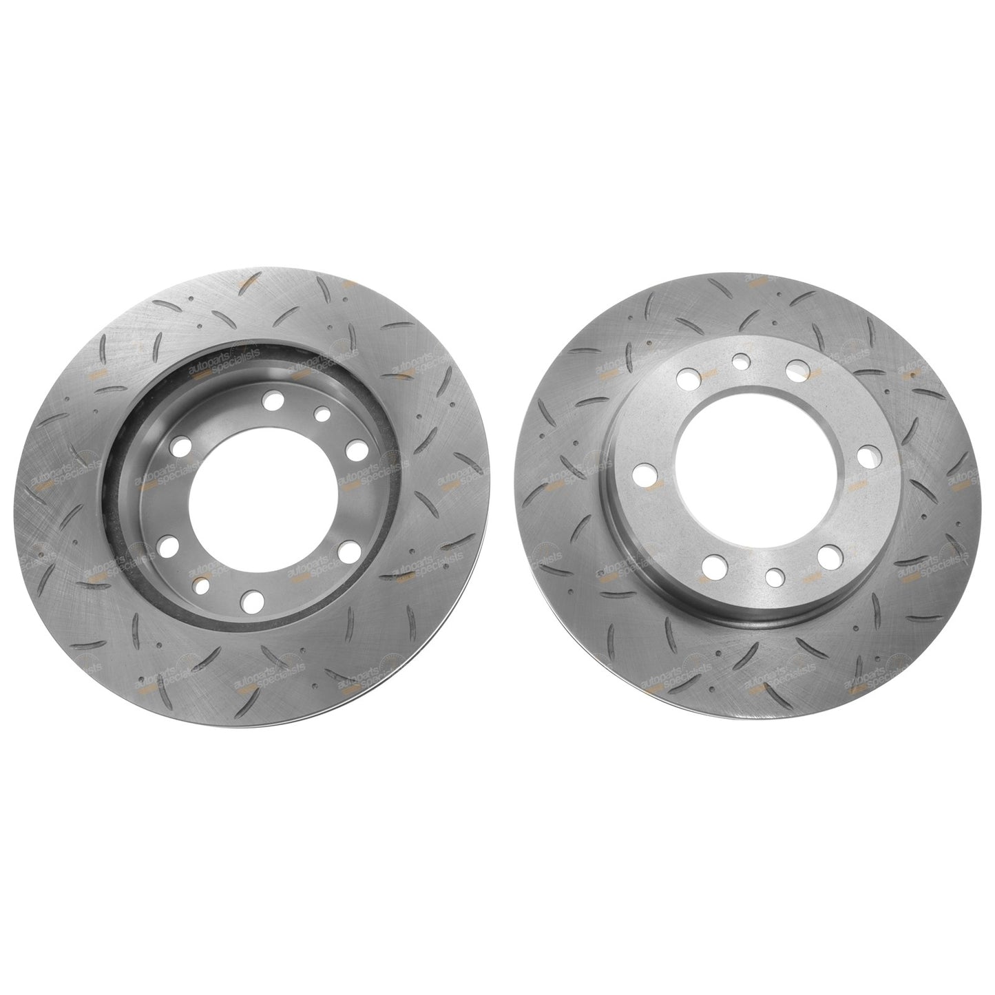 2 Drilled Slotted Front Disc Brake Rotors for Hilux (1989–1999)